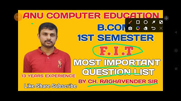 FIT IMPORTANT QUESTIONS AND VIDEOS