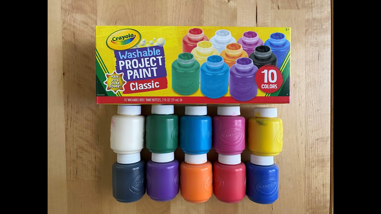 Crayola Washable Kid's Paint, 2 fl oz - 10 / Set - Assorted Colors