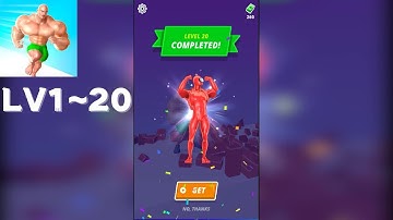 Muscle Rush - Smash Running Game All Level Gameplay Level 1~20 Android iOS