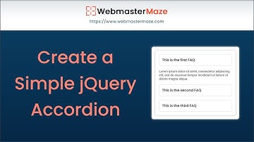 How to Create a Simple Animated jQuery Accordion (FAQ Example)