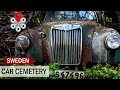 Car Cemetery. Sweden, Båstnäs. Sweden's classic car graveyard.