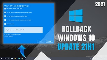 How to Rollback Windows 10 Update (21H1) | How to Uninstall Windows 10 Update (21H1/20H2)