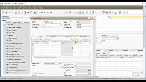 How to issue Tax Refund A/R Credit Memo in SAP B1