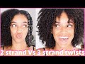 2 Strand Vs 3 Strand Twist Out! So much difference!! | Natural Hair | AbbieCurls