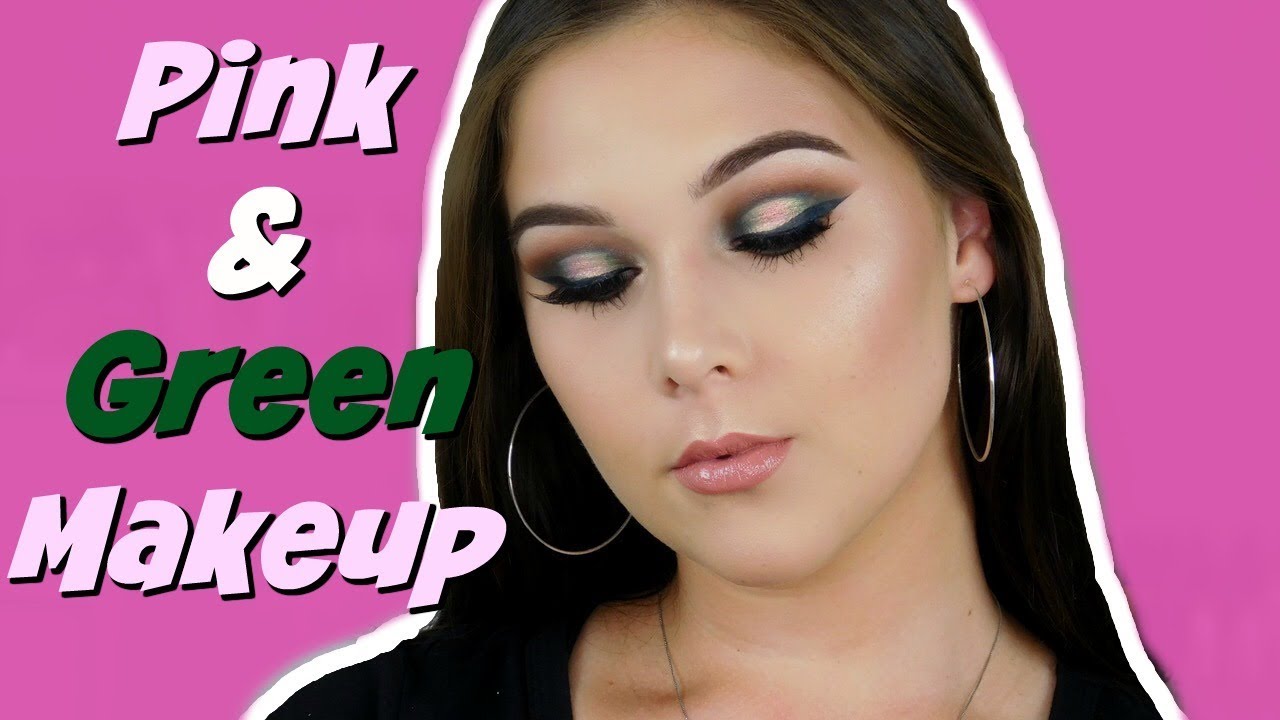 PINK AND GREEN CUT CREASE MAKEUP TUTORIAL YouTube
