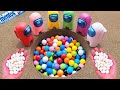 Experiment Satisfactory video l How to make colorful foam with colored marble, Mentos vs Coca-Cola,
