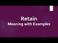 Retain Meaning with Examples