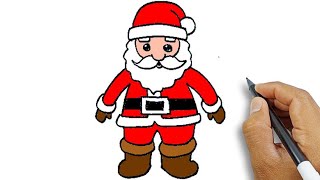 how to draw santa easy simple drawings for beginners