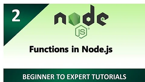 Node.js Tutorial 2 -  Functions in NodeJs