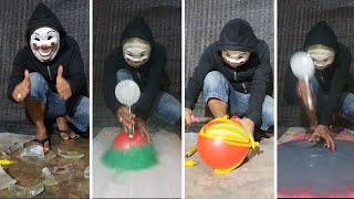 playing with water balloons ASMR🌈🌈🌈