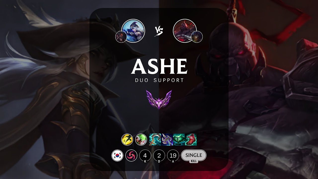 Ashe Support vs Sion - KR Master Patch 13.10