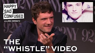 Josh Hutcherson listens and reacts to WHISTLE meme Resimi