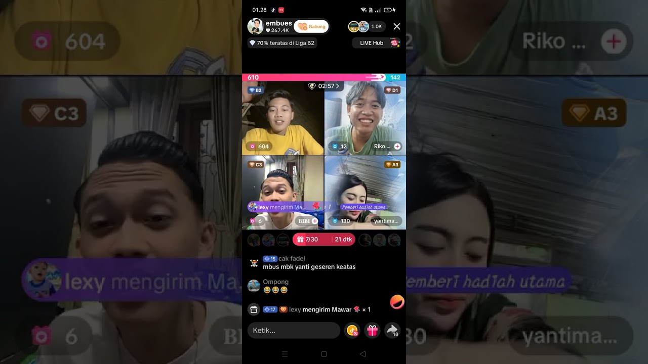 Mbak Yanti Selesai Job Langsung PK Ber Empat 