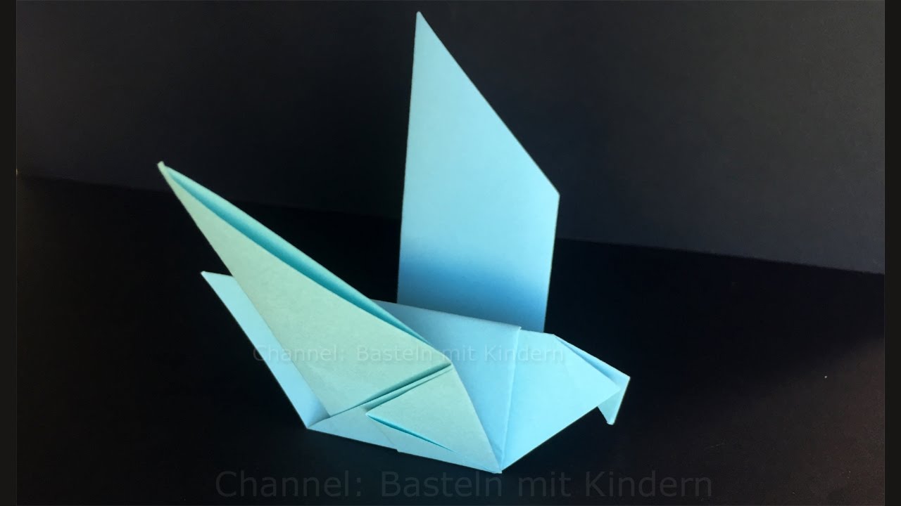 Origami Taube Falten Mit Papier Einfachen Diy Vogel Basteln Mit Kinder Tiere Ideen