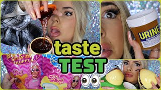 TASTE TEST - Nicki Minaj snacks & URINE?? 🤢💀