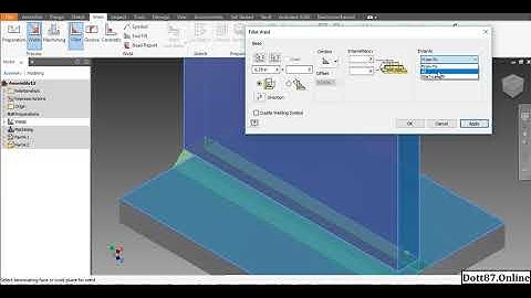 How To use Fillet Weld in Autodesk Inventor 2018.