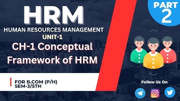 UNIT-1 |  CH-1 |  Conceptual Framework of HRM |  Part-2
