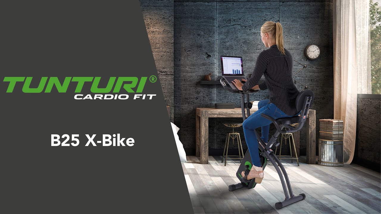 Tunturi Cardio Fit B25 X-Bike - Opklapbare hometrainer met rugleuning - Fitness Fiets [NL]