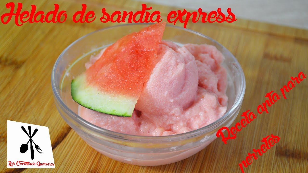 Helado de sandía casero rápido // Receta apta para perretes