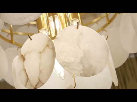 Alabaster Round Chandelier
