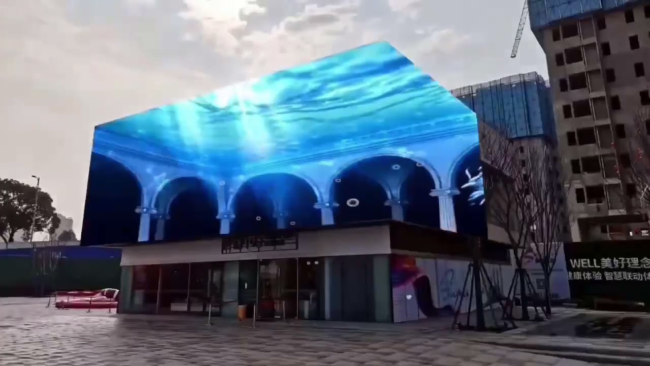 Outdoor Corner Video 3D LED Screen YouTube