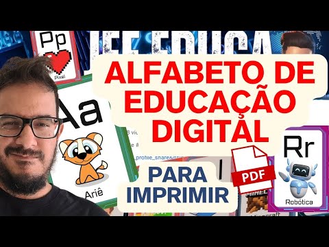 ALFABETO EM PDF SOBRE TECNOLOGIA PARA IMPRIMIR E COLAR NA SALA DE INFORMÁTICA OU NO LED! 100% GRÁTIS