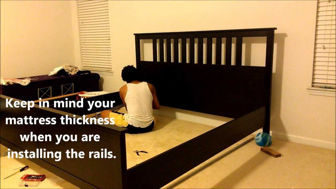 Assembling an ikea hemnes bed youtube cabinet spice organizers ...