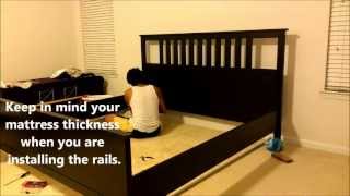 Assembling an IKEA HEMNES King size bed. Wanna see the mattress expand? http://www.youtube.com/watch?v=5-