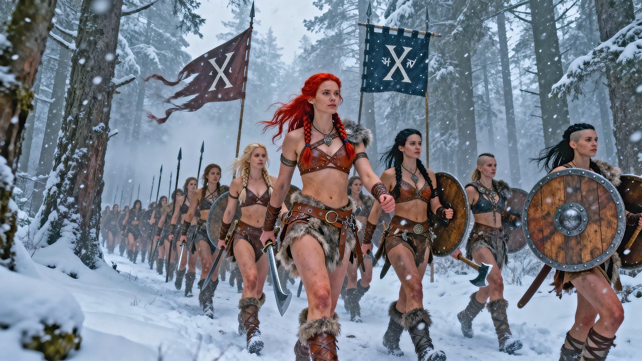 Winter march of Viking women to march songs | Old Norse Language in Viking Music