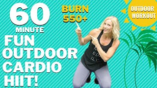 60 Minute FAT BLASTING CARDIO HIIT | Outdoor Workout | Tracy Steen screenshot 2