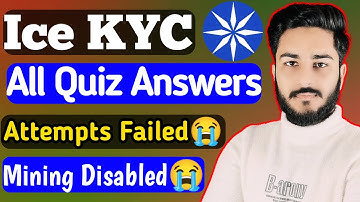 Ice Network | Ice Quiz Answers | Ice Kyc step 3 | Ice Network update | Ice app withdrawal kaise kare