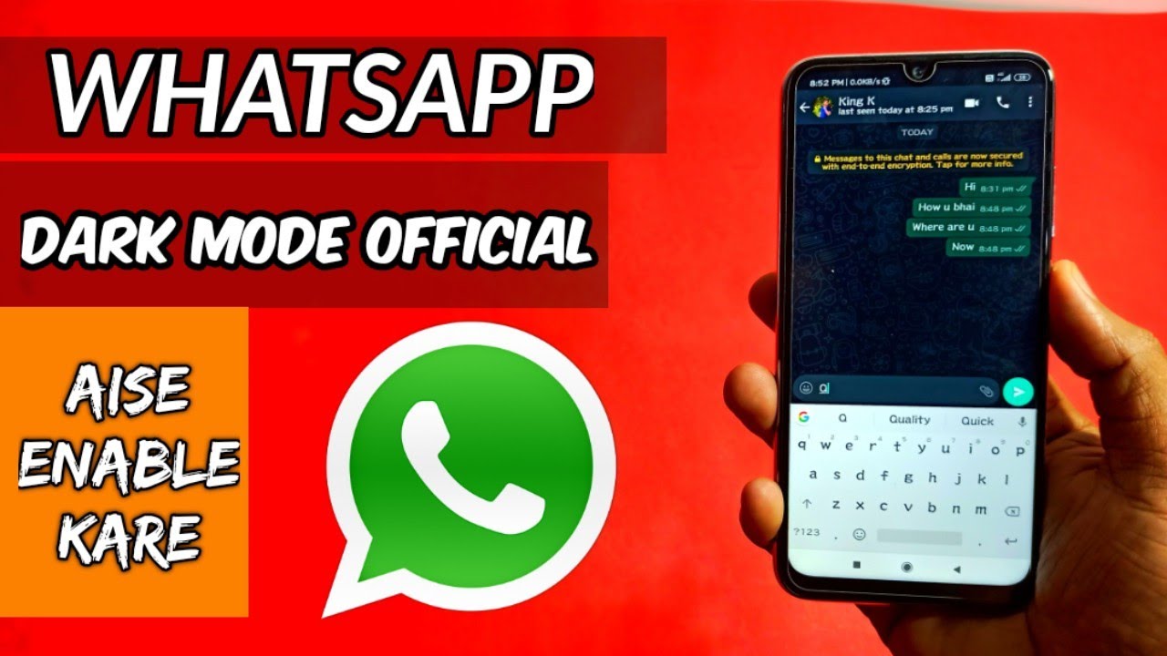 Finally WhatsApp Get Dark Mode Now | How To Enable WhatsApp Dark Theme Officially