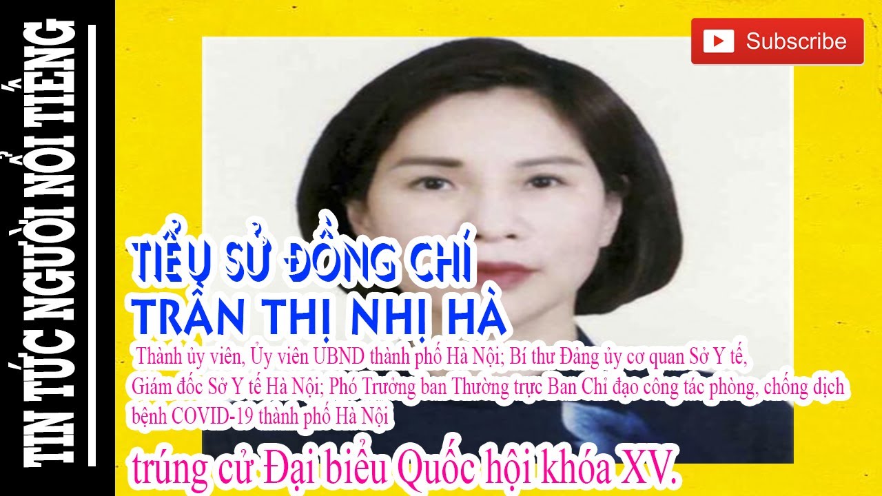 Tiểu Sử TRẦN THỊ NHỊ HÀ - Bí thư Đảng ủy, Giám đốc Sở... - youtube
