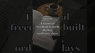 Freedom Is Built Daily #money #wealth #mindset