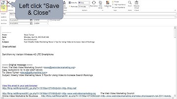 How to Copy an e-mail Onto Your Calendar As Appointment (Outlook 2013) - by Turner Time Management