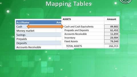 Excel for Accountants  Mapping Tables 6