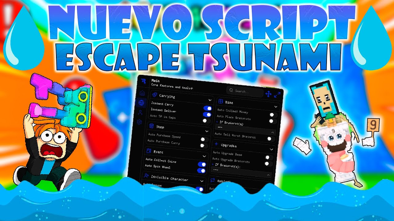 ☢️ ESCAPA DEL TSUNAMI POR BRAINROTS EL MEJOR SCRIPT☢️| 📦 AUTO-TRAER | 🏃 MAX SPEED | RADIOACTIVAS ♾️|