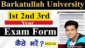 Barkatullah University 1st 2nd 3rd Year Exam Form Apply Process // BU University Exam Form 2023-24