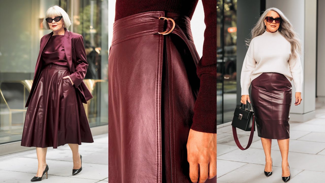 2025 FASHION TRENDS: Why Every Woman Over 60 Needs a Leather Skirt This  Winter!