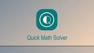 Quick Math Solver Promo Video screenshot 3