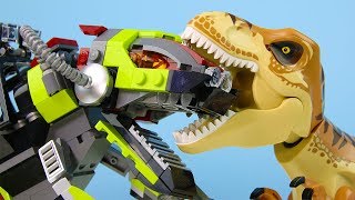 LEGO Jurassic World STOP MOTION LEGO Jurassic World: TRex vs Dino Mech | LEGO | Billy Bricks