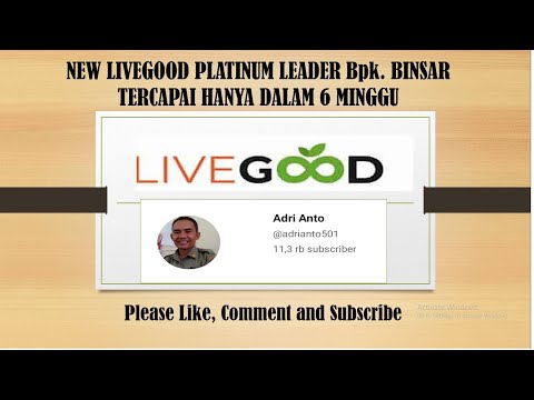 Livegood New Platinum Leader Bpk Binsar dari Pekanbaru  Hanya dalam 6 Minggu