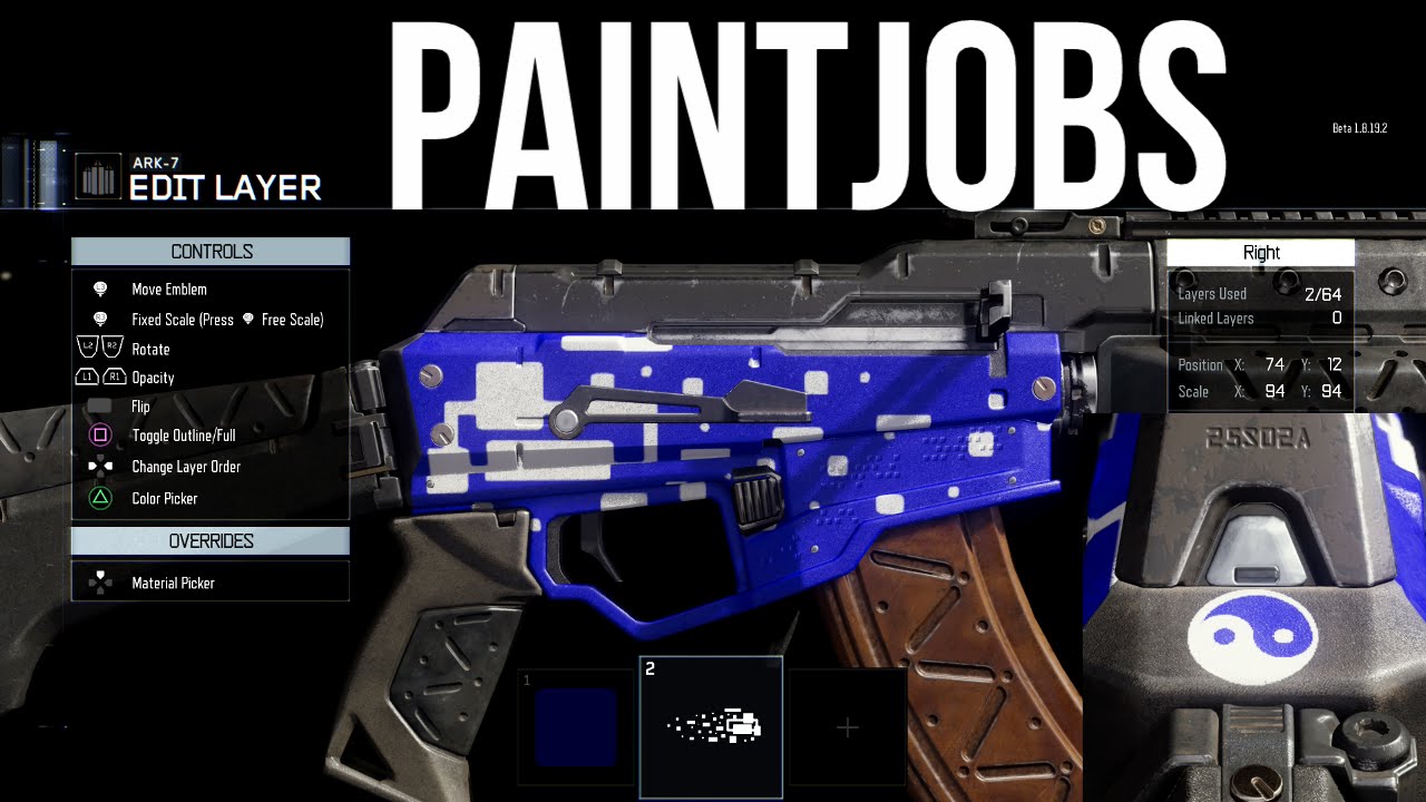black ops 3 paintjobs yin yang emblem tutorial call of duty custom duty jobs