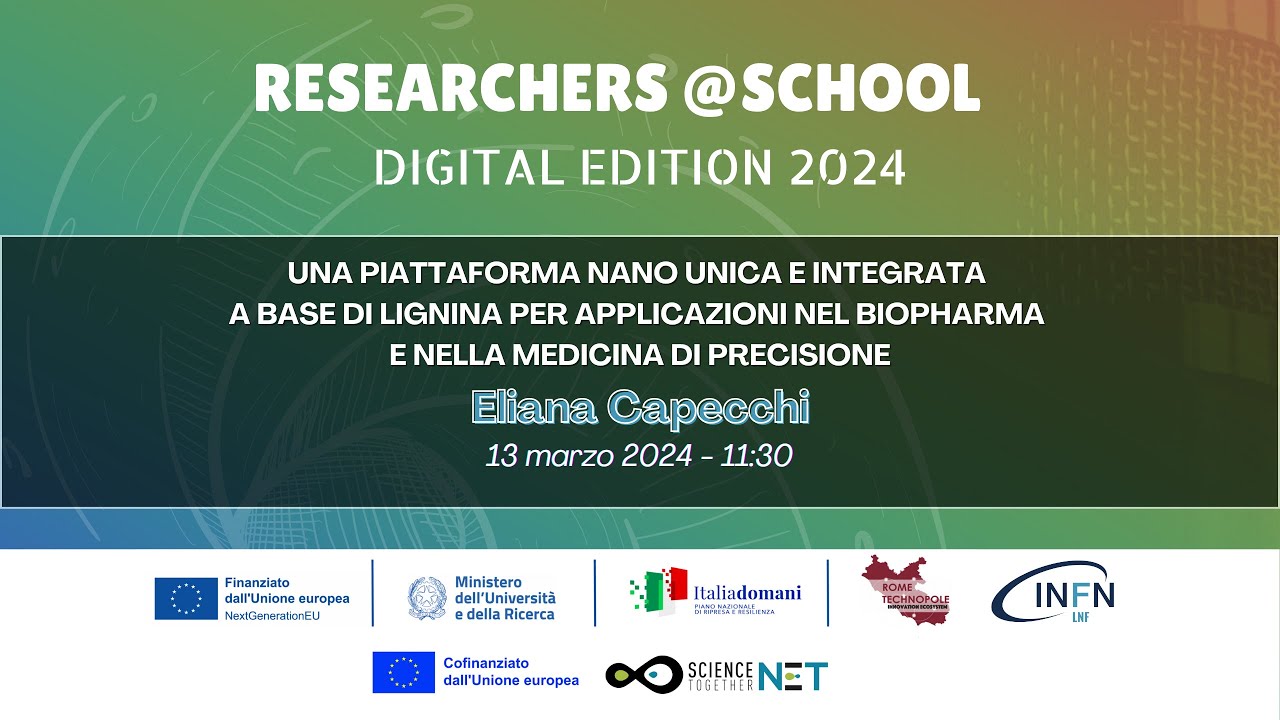 Una piattaforma nano unica e integrata per biopharma e medicina di precisione - E. Capecchi