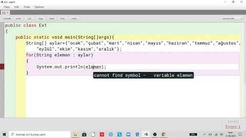 Geliştirilmiş for ( foreach ) Döngüsü | Java ile Programlamaya Giriş