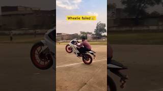 R15 V4 Wheelie Failed | R15 V4 Wheelie Crash | Wheelie On R15 V4 #Shorts