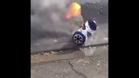 Hoverboard on fire LOL