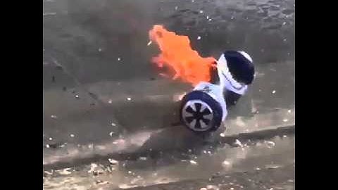 Hoverboard on fire LOL