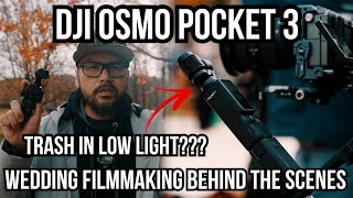 DJI OSMO POCKET 3 - LOW LIGHT vs Sony FX3 ZV-E1 - WEDDING FILMMAKING BEHIND THE SCENES BTS @DJI