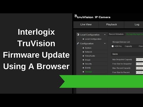 Interlogix TruVision Firmware Update Using the Browser Interface